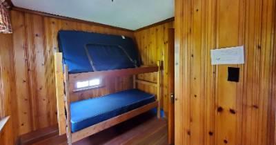 Lodge building bedroom 1 with twin bunk